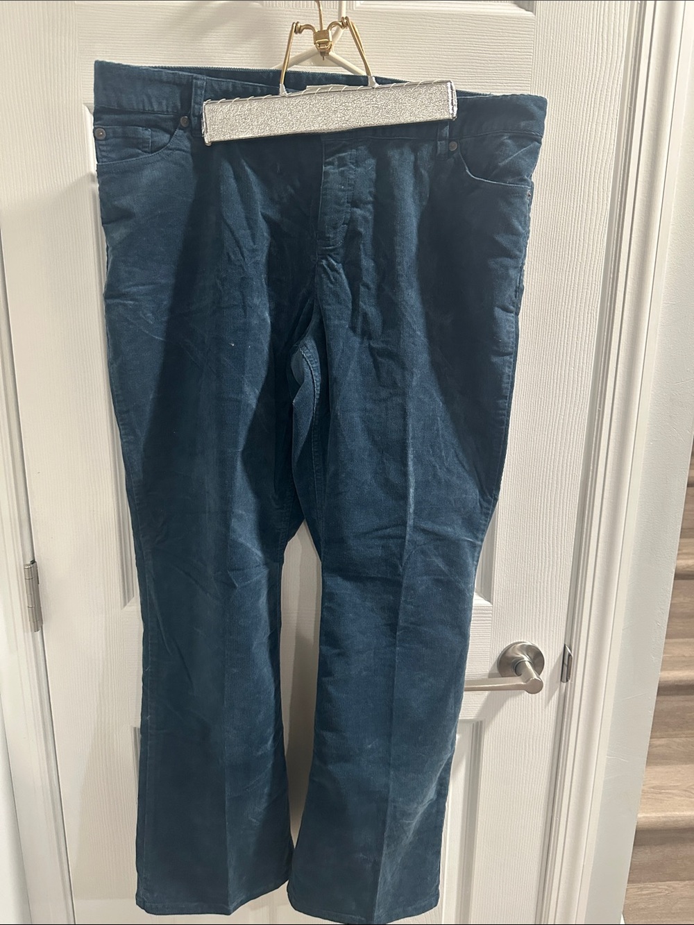 Tiny wale corduroy teal jeans ColdwaterCreek